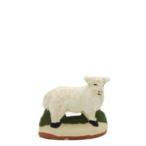 santon de Provence mouton debout tête droite peint à la main
