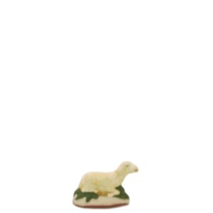 santon de provence peint a la main mouton couché 2