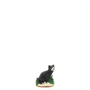 santon de provence peint a la main chat assis