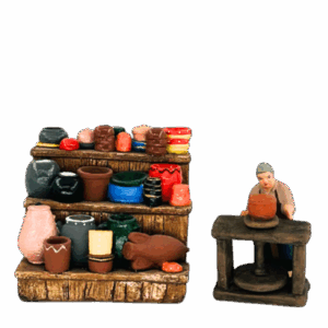 Etal poterie décoré